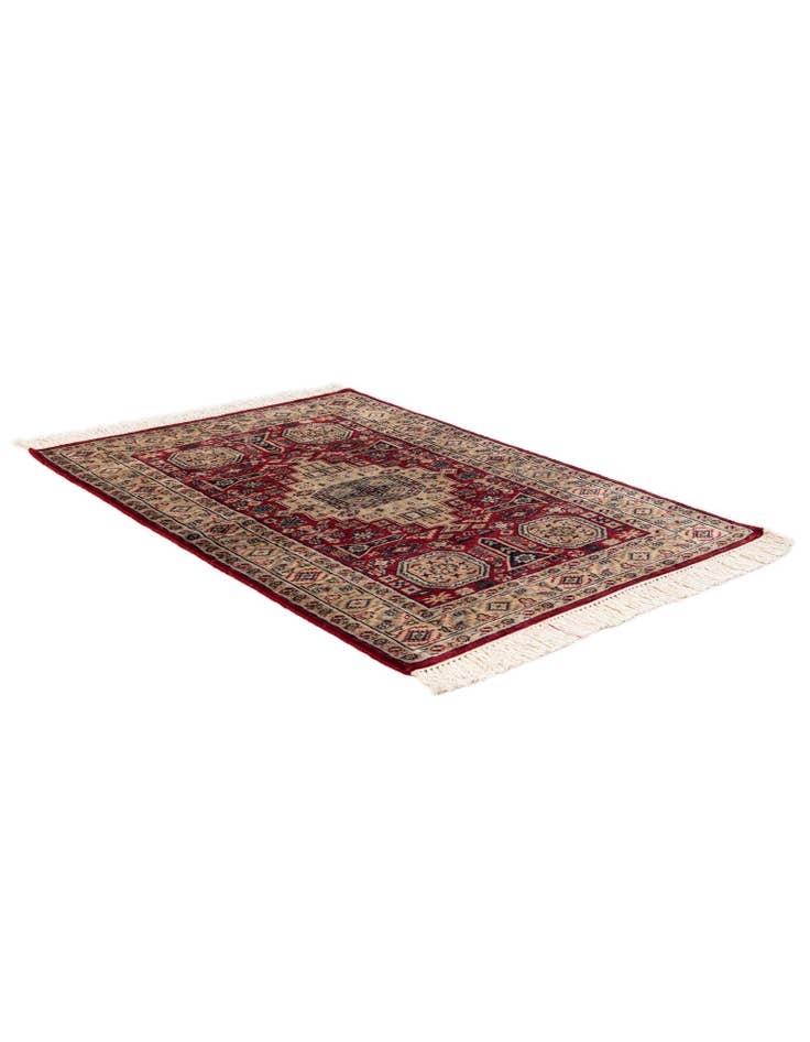 Detail image of  3' 5 x 4' 9  Hand Knotted Bokhara Wool Rug