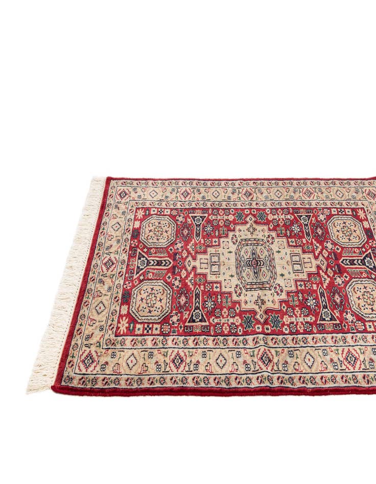 Detail image of  3' 5 x 4' 9  Hand Knotted Bokhara Wool Rug