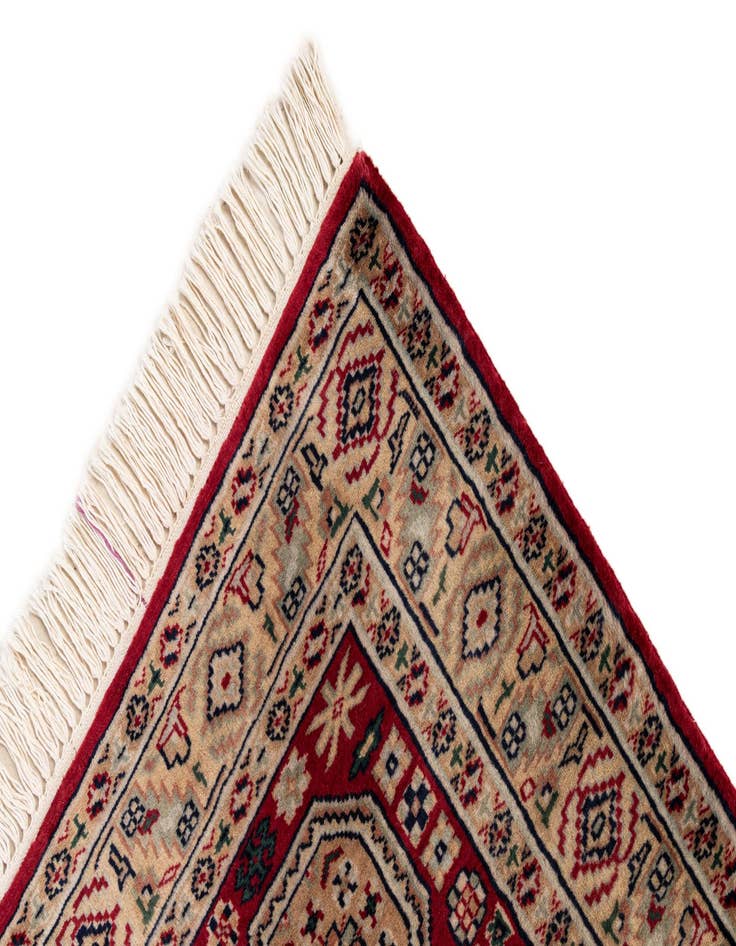 Detail image of  3' 5 x 4' 9  Hand Knotted Bokhara Wool Rug