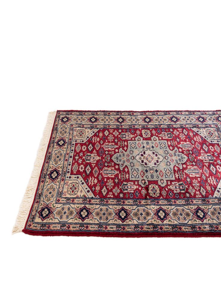 Detail image of  3' 2 x 5' 1  Hand Knotted Bokhara Wool Rug