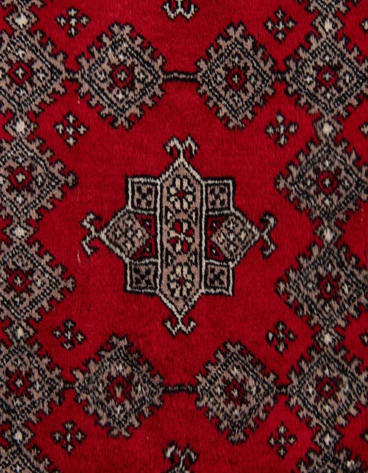 Detail image of  6' 4 x 8' 10  Hand Knotted Bokhara Oriental Wool Rug