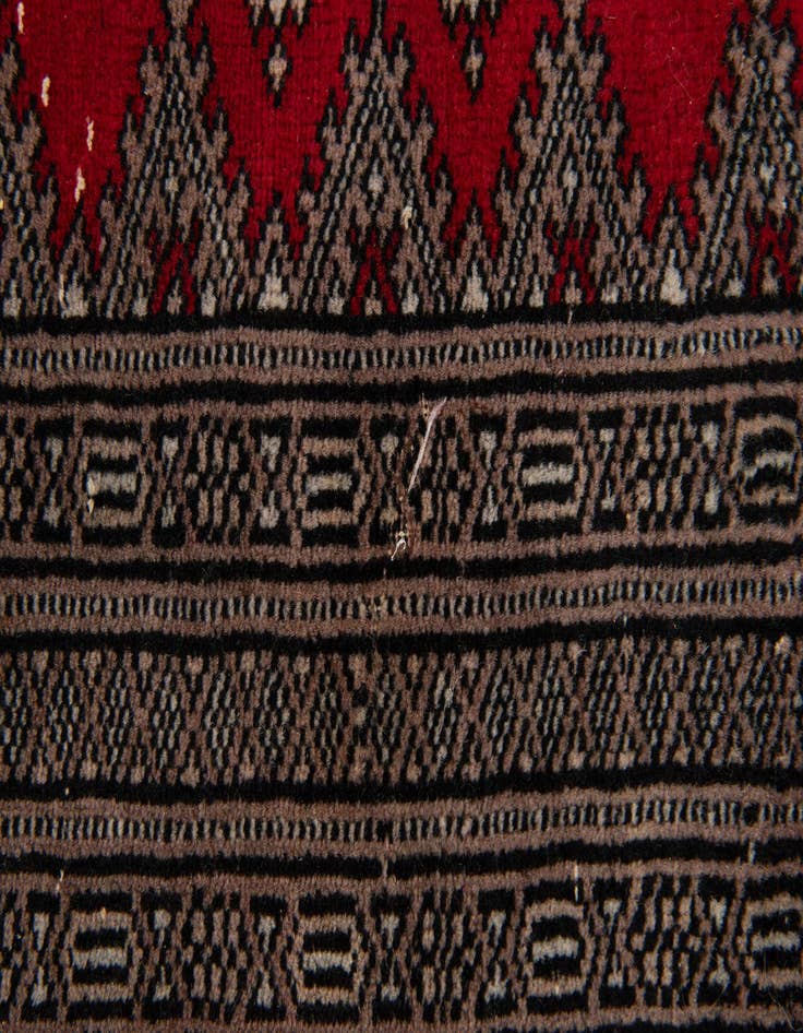 Detail image of  6' 4 x 8' 10  Hand Knotted Bokhara Oriental Wool Rug