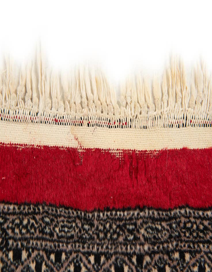 Detail image of  6' 4 x 8' 10  Hand Knotted Bokhara Oriental Wool Rug
