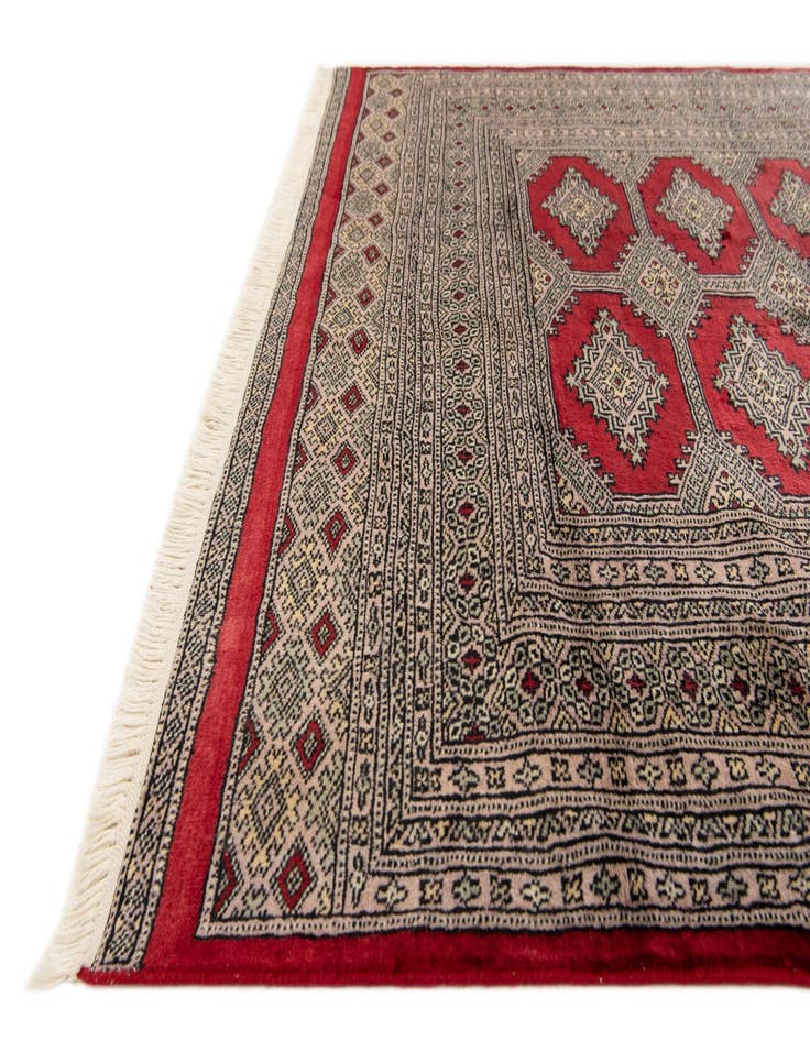 Detail image of  4' 7 x 6' 4  Hand Knotted Bokhara Wool Rug