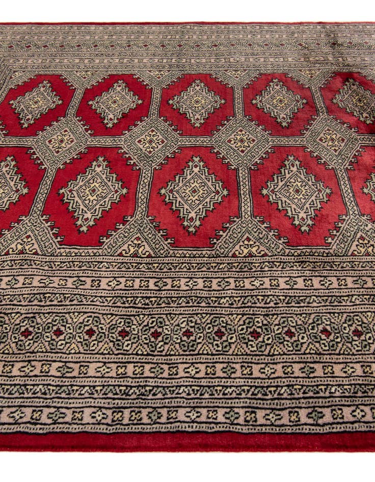 Detail image of  4' 7 x 6' 4  Hand Knotted Bokhara Wool Rug