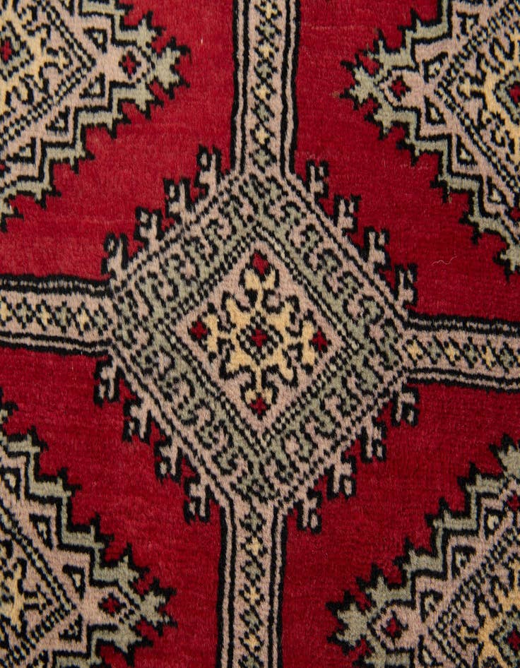 Detail image of  4' 7 x 6' 4  Hand Knotted Bokhara Wool Rug