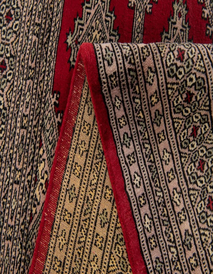 Detail image of  4' 7 x 6' 4  Hand Knotted Bokhara Wool Rug