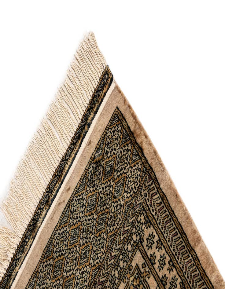 Detail image of  6' 5 x 9' 1  Hand Knotted Bokhara Oriental Wool Rug