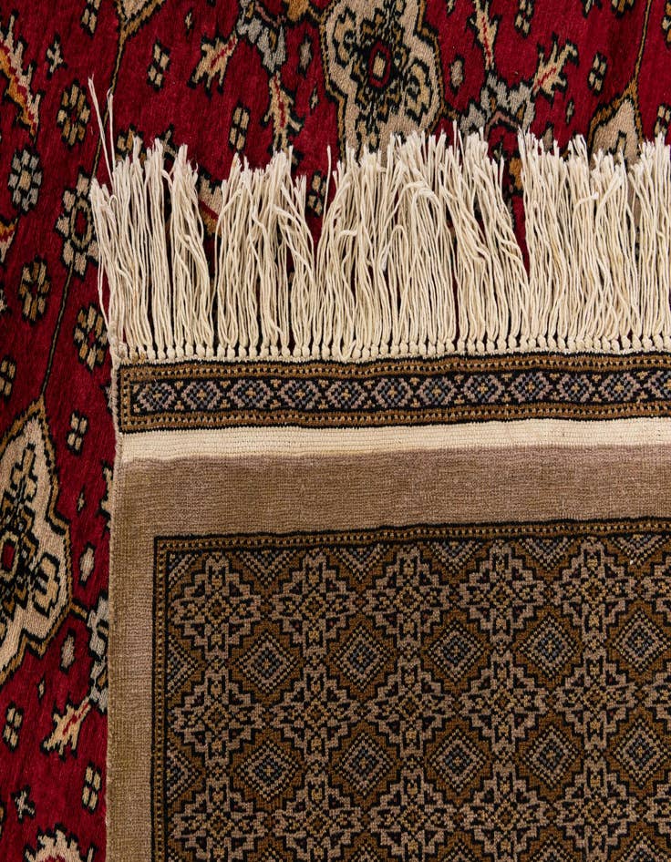 Detail image of  6' 5 x 9' 1  Hand Knotted Bokhara Oriental Wool Rug