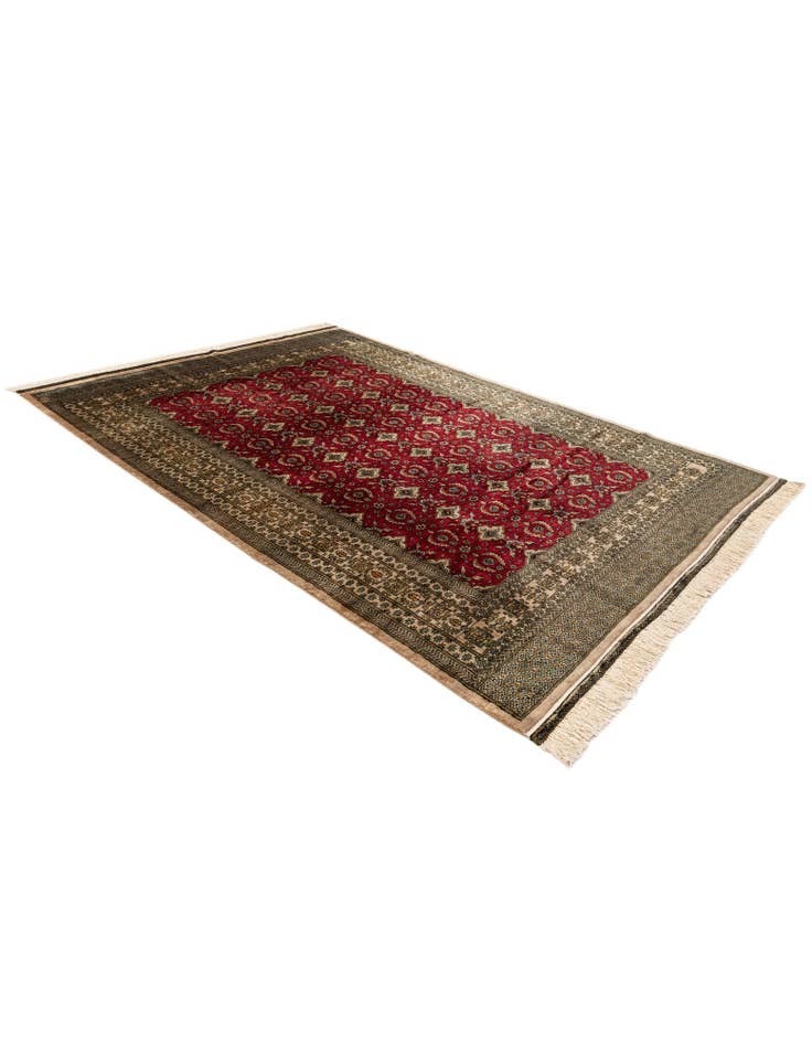 Detail image of  6' 5 x 9' 1  Hand Knotted Bokhara Oriental Wool Rug