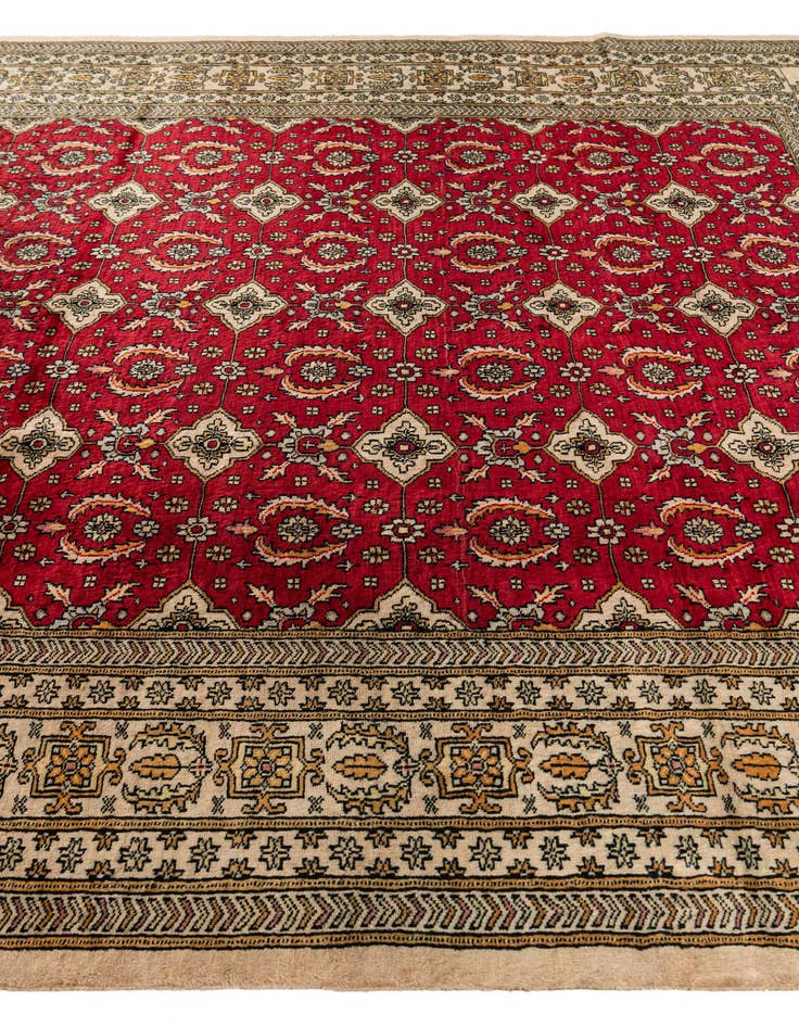 Detail image of  6' 5 x 9' 1  Hand Knotted Bokhara Oriental Wool Rug