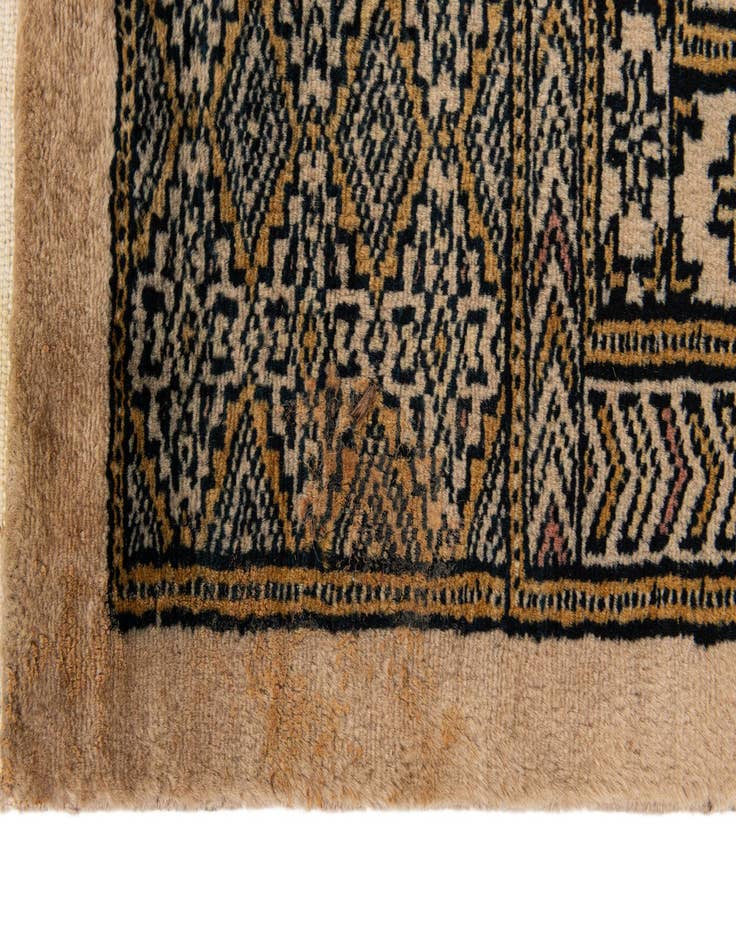 Detail image of  6' 5 x 9' 1  Hand Knotted Bokhara Oriental Wool Rug