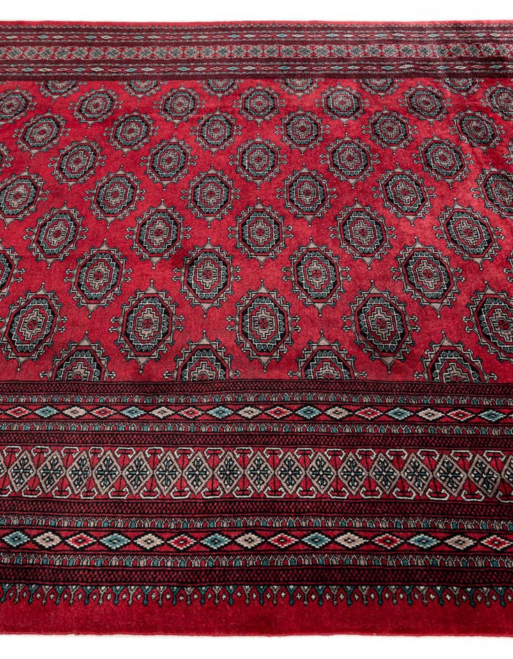 Detail image of  6' 2 x 9' 8  Hand Knotted Bokhara Oriental Wool Rug