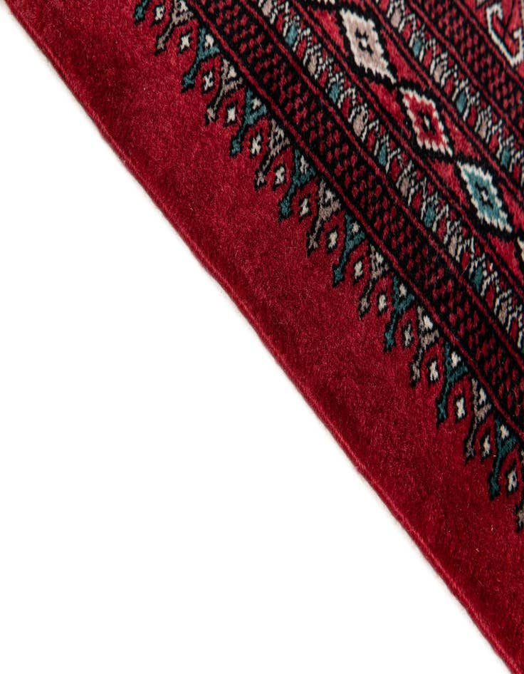 Detail image of  6' 2 x 9' 8  Hand Knotted Bokhara Oriental Wool Rug