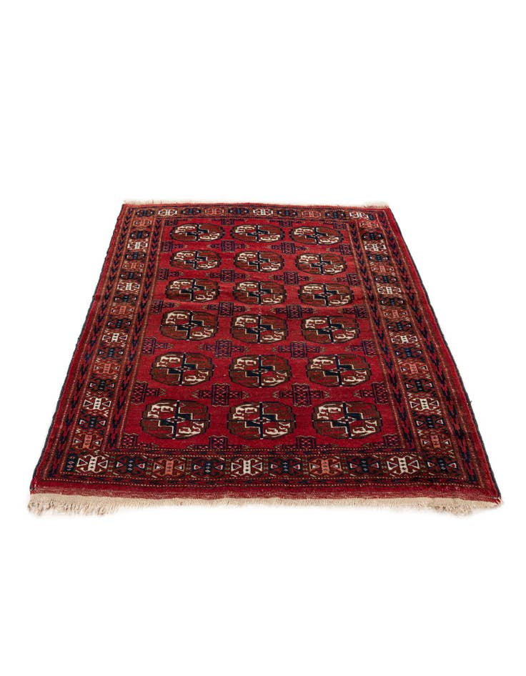 Detail image of  3' 1 x 3' 9  Hand Knotted Bokhara Oriental Wool Rug