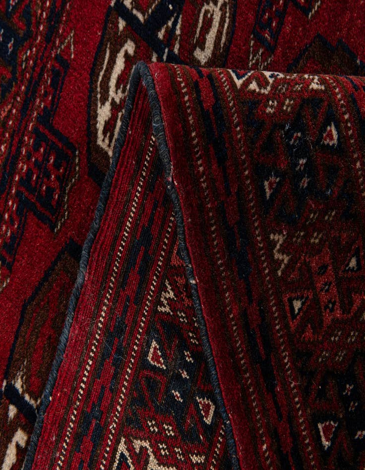 Detail image of  3' 1 x 3' 9  Hand Knotted Bokhara Oriental Wool Rug