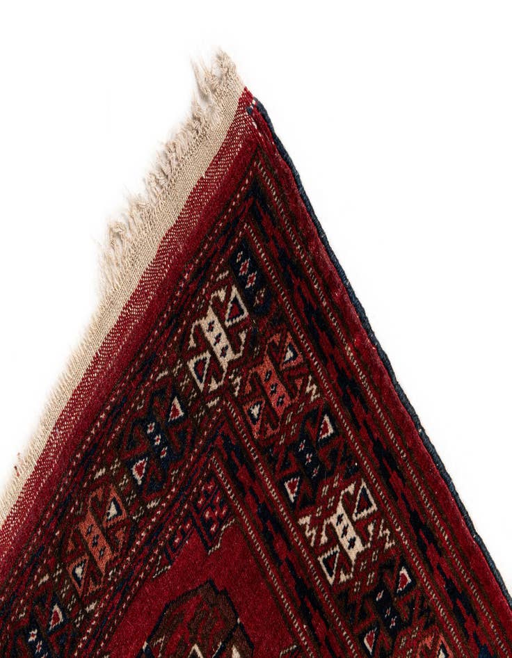 Detail image of  3' 1 x 3' 9  Hand Knotted Bokhara Oriental Wool Rug