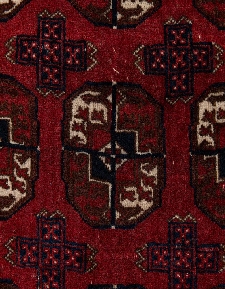 Detail image of  3' 1 x 3' 9  Hand Knotted Bokhara Oriental Wool Rug