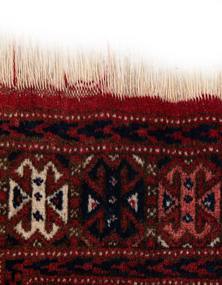 Detail image of  3' 1 x 3' 9  Hand Knotted Bokhara Oriental Wool Rug