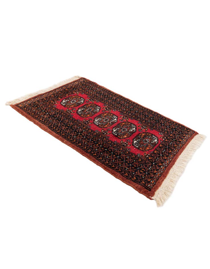 Detail image of  2' 1 x 3' 1  Hand Knotted Bokhara Wool Rug