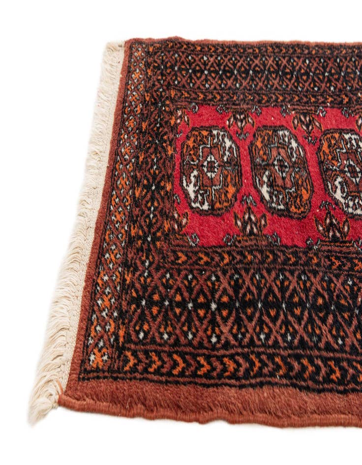 Detail image of  2' 1 x 3' 1  Hand Knotted Bokhara Wool Rug