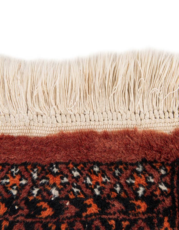 Detail image of  2' 1 x 3' 1  Hand Knotted Bokhara Wool Rug