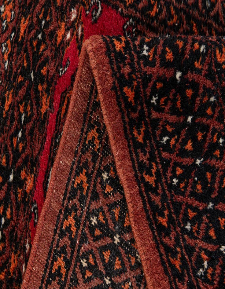Detail image of  2' 1 x 3' 1  Hand Knotted Bokhara Wool Rug