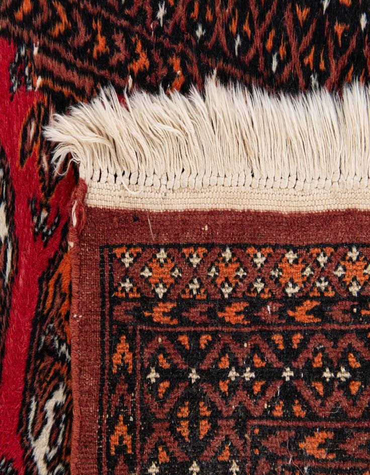 Detail image of  2' 1 x 3' 1  Hand Knotted Bokhara Wool Rug