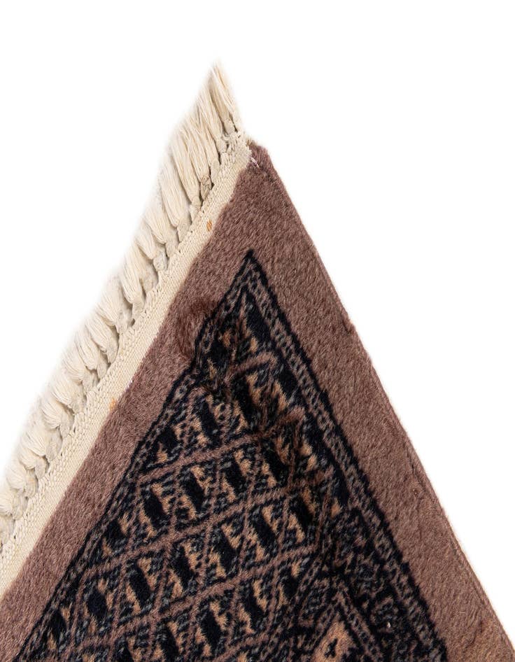 Detail image of  3' 2 x 5' 2  Hand Knotted Bokhara Oriental Wool Rug