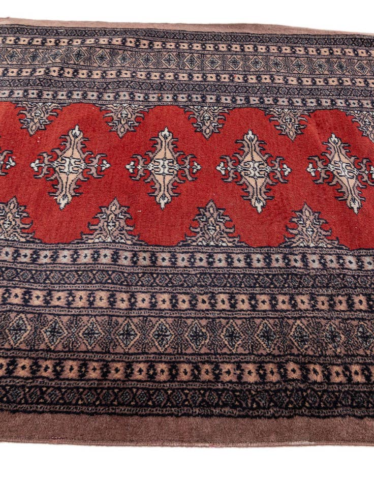 Detail image of  3' 2 x 5' 2  Hand Knotted Bokhara Oriental Wool Rug