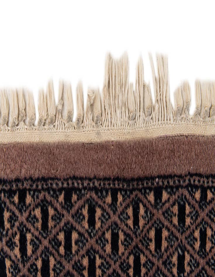 Detail image of  3' 2 x 5' 2  Hand Knotted Bokhara Oriental Wool Rug