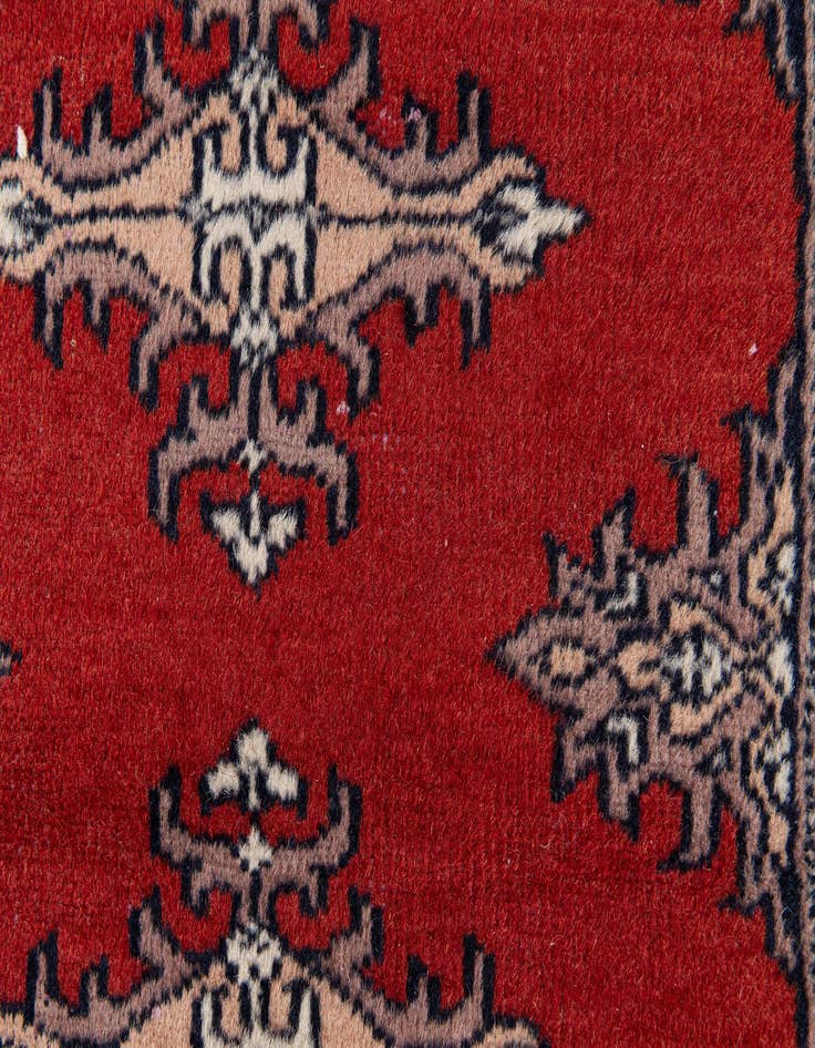 Detail image of  3' 2 x 5' 2  Hand Knotted Bokhara Oriental Wool Rug