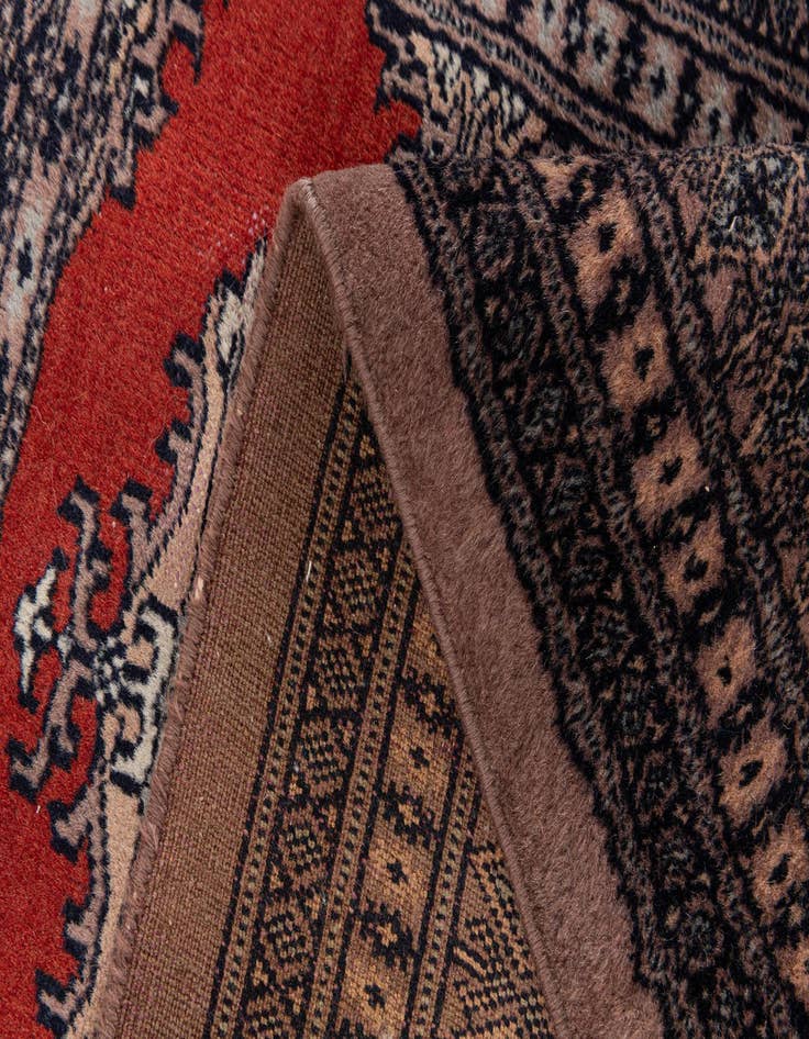 Detail image of  3' 2 x 5' 2  Hand Knotted Bokhara Oriental Wool Rug