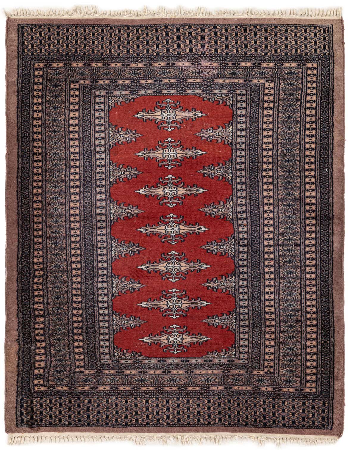 Primary image  3' 2 x 5' 2  Hand Knotted Bokhara Oriental Wool Rug