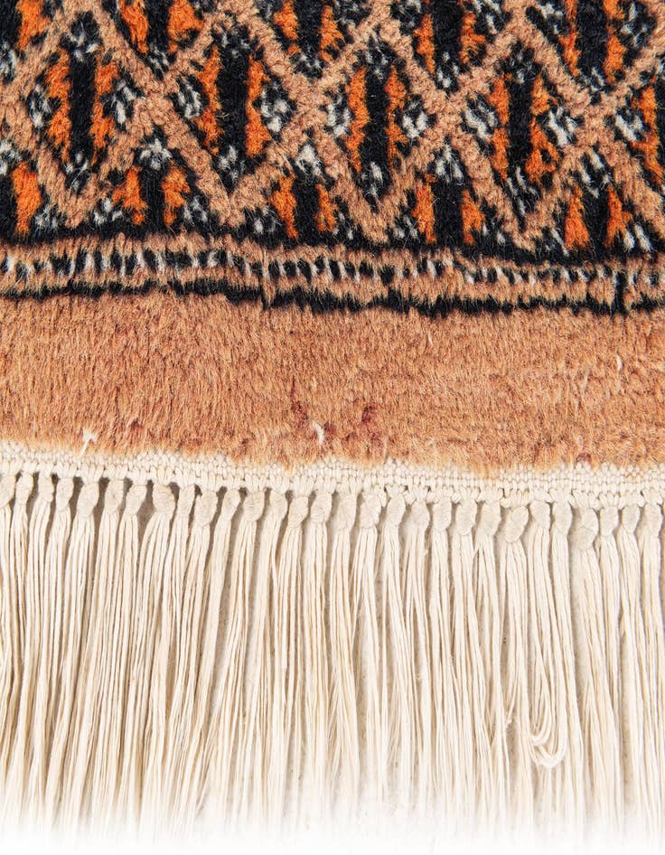 Detail image of  4' 1 x 6' 1  Hand Knotted Bokhara Wool Rug