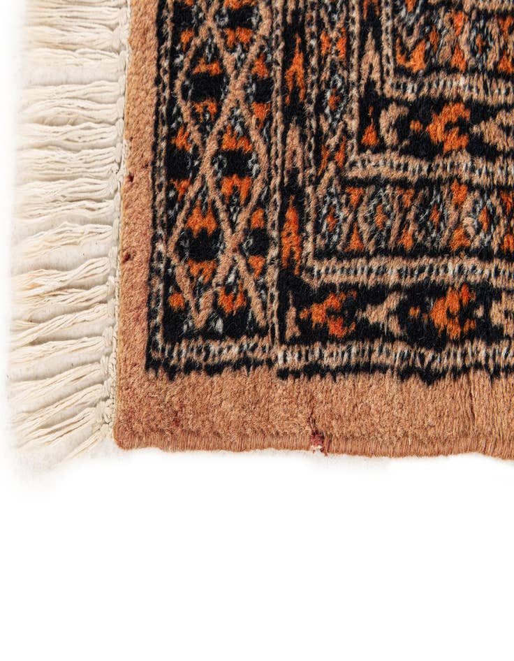 Detail image of  4' 1 x 6' 1  Hand Knotted Bokhara Wool Rug