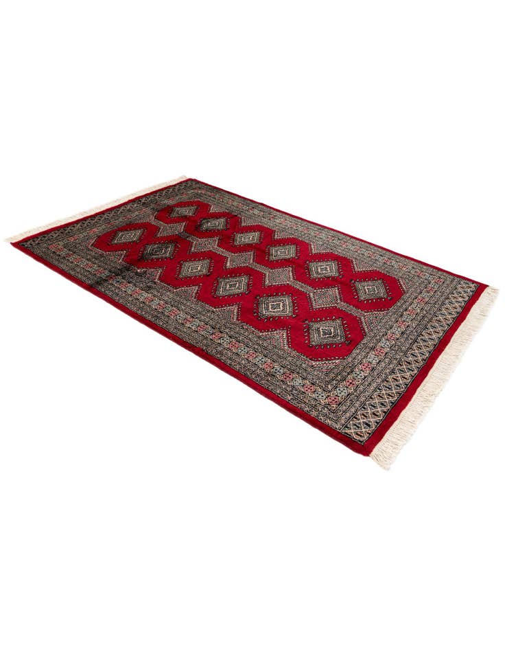 Detail image of  4' 2 x 6' 5  Hand Knotted Bokhara Oriental Wool Rug