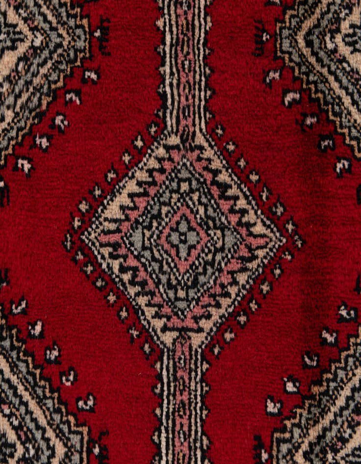 Detail image of  4' 2 x 6' 5  Hand Knotted Bokhara Oriental Wool Rug