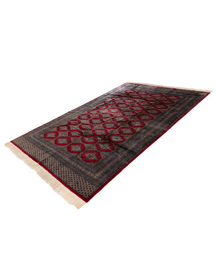 Detail image of  6' 4 x 9' 4  Hand Knotted Bokhara Oriental Wool Rug