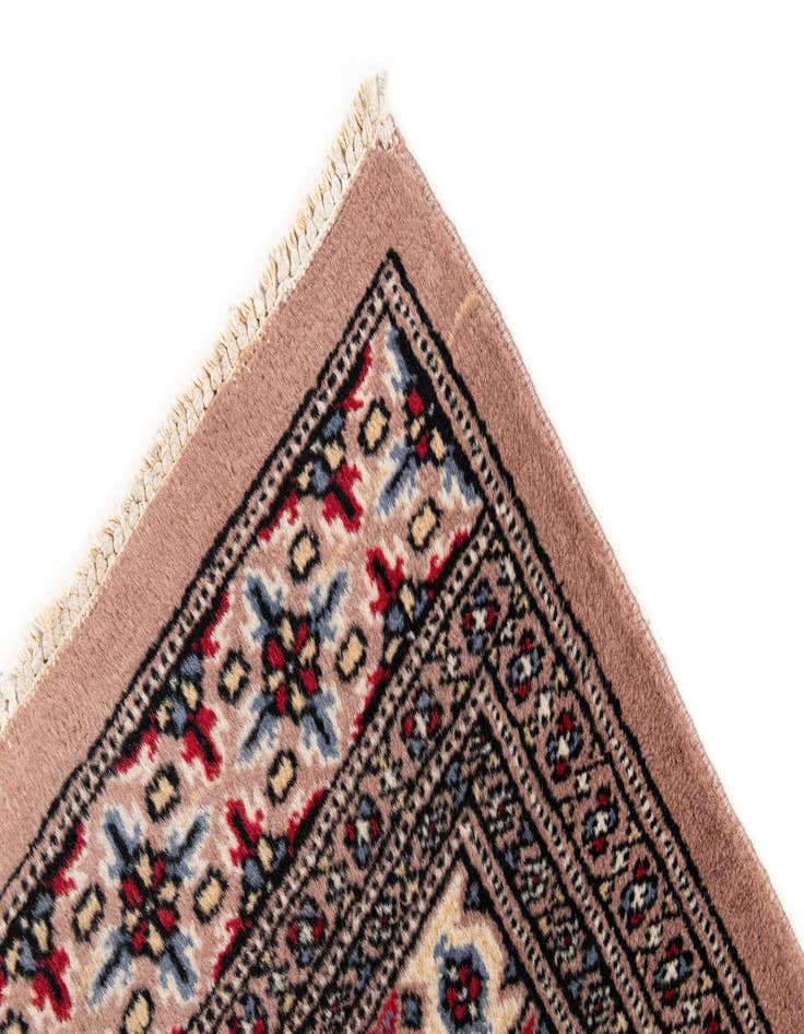 Detail image of  4' 4 x 6' 2  Hand Knotted Bokhara Oriental Wool Rug