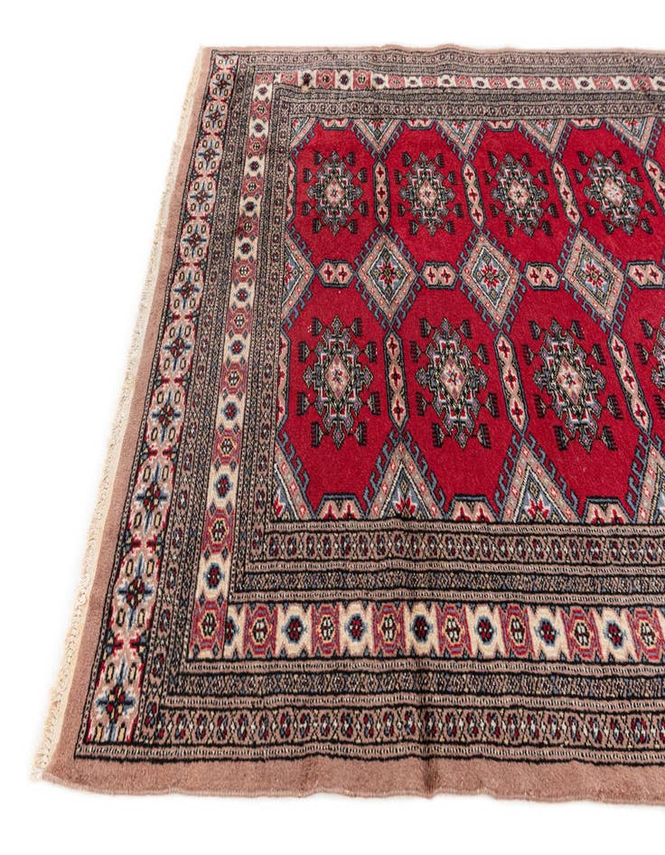 Detail image of  4' 4 x 6' 2  Hand Knotted Bokhara Oriental Wool Rug