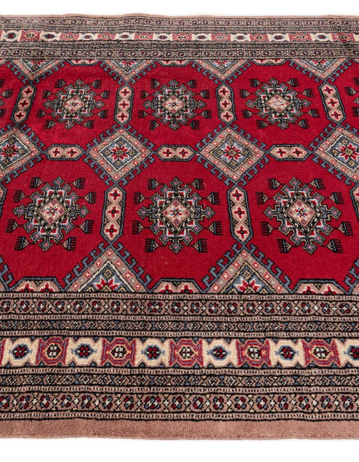Detail image of  4' 4 x 6' 2  Hand Knotted Bokhara Oriental Wool Rug