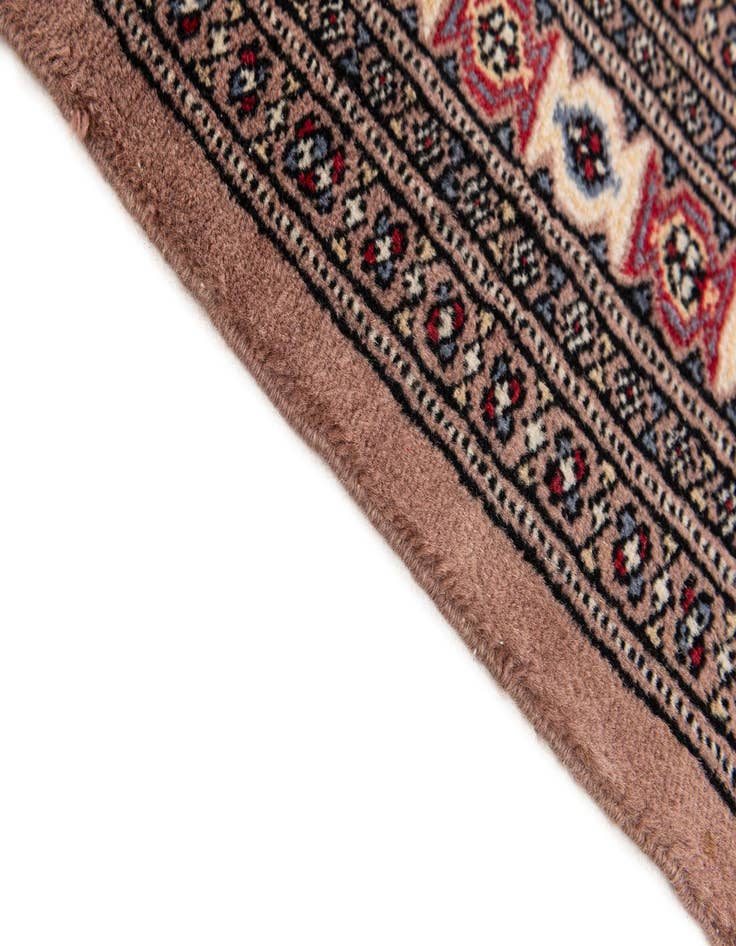 Detail image of  4' 4 x 6' 2  Hand Knotted Bokhara Oriental Wool Rug