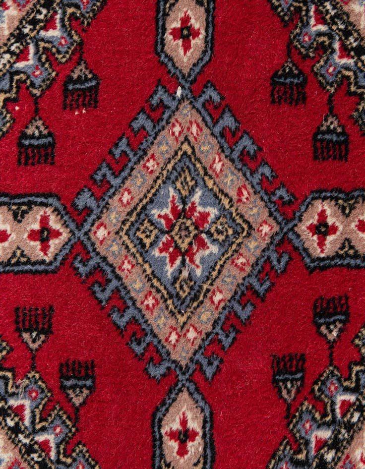 Detail image of  4' 4 x 6' 2  Hand Knotted Bokhara Oriental Wool Rug