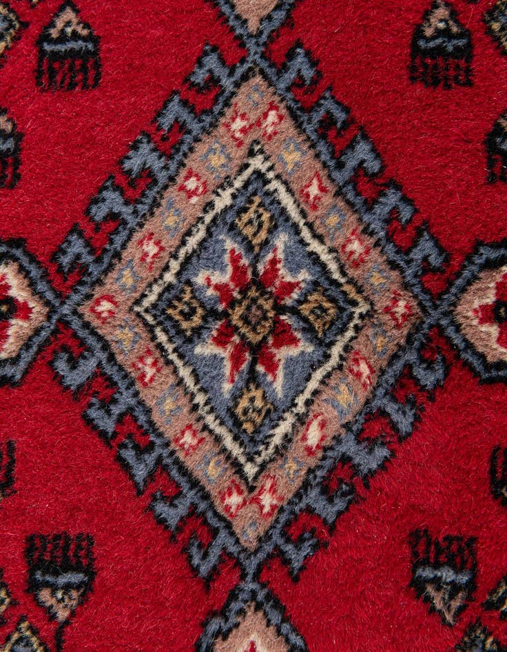 Detail image of  4' 4 x 6' 2  Hand Knotted Bokhara Oriental Wool Rug