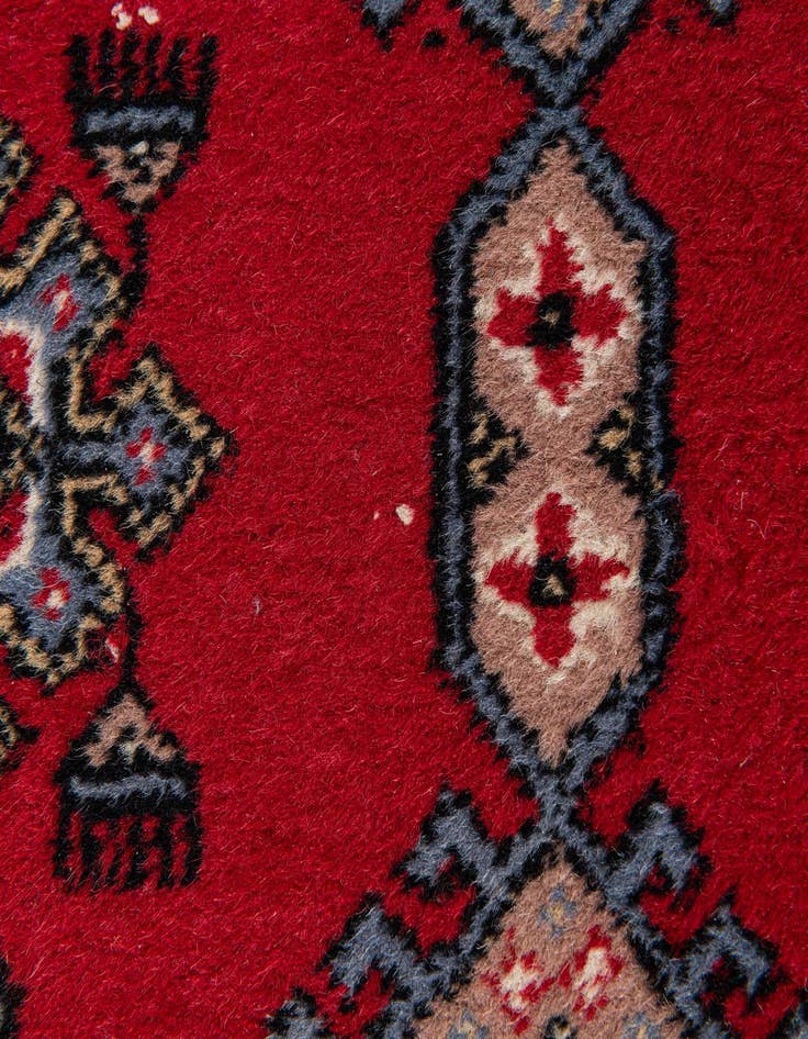 Detail image of  4' 4 x 6' 2  Hand Knotted Bokhara Oriental Wool Rug