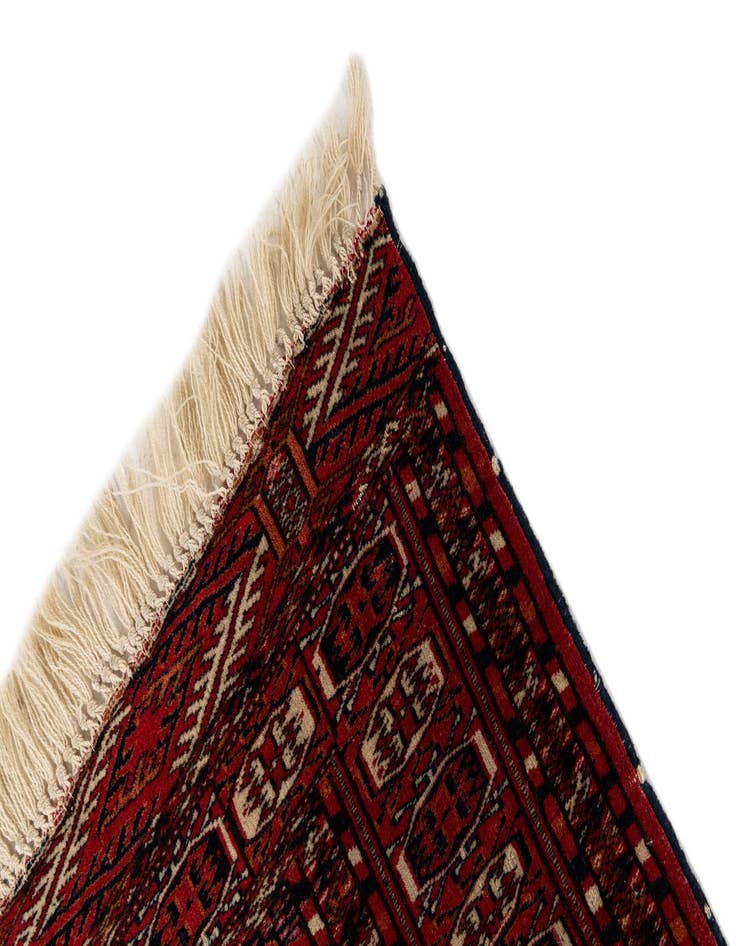 Detail image of  3' 9 x 4' 7  Hand Knotted Bokhara Oriental Wool Rug