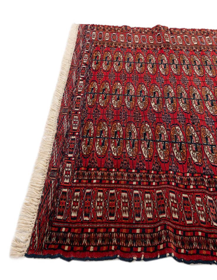 Detail image of  3' 9 x 4' 7  Hand Knotted Bokhara Oriental Wool Rug