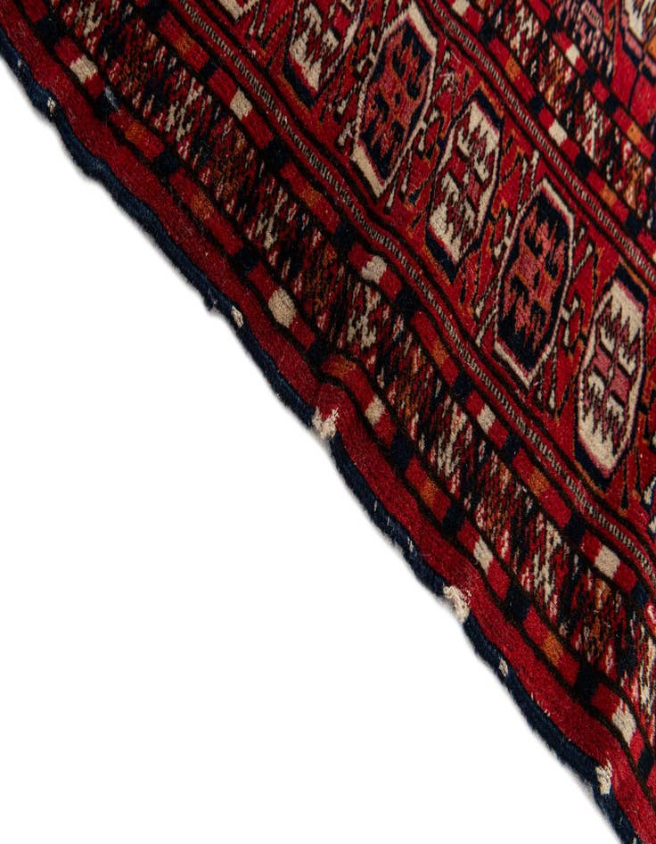 Detail image of  3' 9 x 4' 7  Hand Knotted Bokhara Oriental Wool Rug