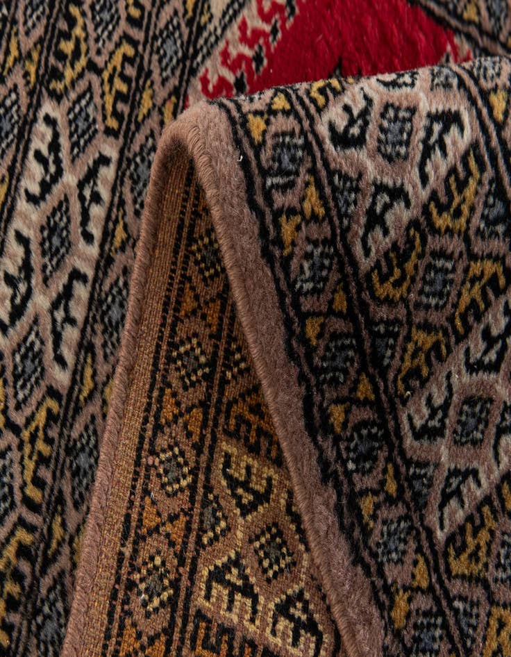 Detail image of  2' 6 x 3' 10  Hand Knotted Bokhara Oriental Wool Rug